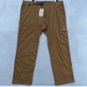 PrAna Stretch Zion‎ Slim Pant II Pants Men 42x30 Sepia Brown Hiking Outdoors